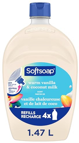 Softsoap Moisturizing Liquid Hand Soap, Warm Vanilla and Coconut Milk, 50 oz Refill