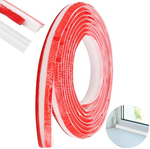 ZOCONE TPE Quadrant Trim, 4M Beading for Laminate Flooring Skirting Board Trim Self Adhesive Coving for Ceilings Wall Edging Strip, White Moulding Trim Plastic Corner Trim for Cabinet (19x13mm)