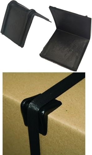 1000 Stück Kantenschutzecken 46x46x47 mm für 33 mm Umreifungsbänder und Stahlbänder, Kantenschutzwinkel, Spanngurte, Deutsche Ware