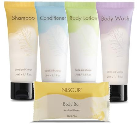 Kit de toilette pour hôtel, bar, savon, shampooing, après-shampooing, lotion pour le corps, gel de bain, kit de toilette 5 pièces au total 150 pièces par boîte