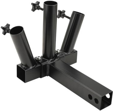 Lfhelper Flag Pole Holder 2 Inch - Heavy Duty All-Steel Flagpole Hitch Flag Pole Holder 3 Mount with Multi-Angle Adjustable Design, Fits Standard 2 Car Receiver, for Truck, SUV, RV, Trailer
