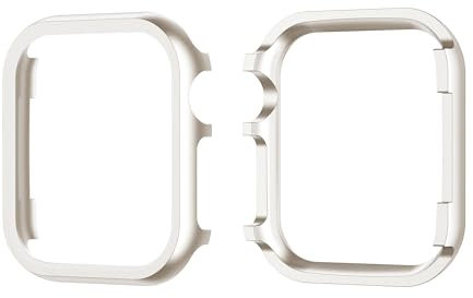 PRDECH Carcasa Antichoque Metal Compatible con Apple Watch 9 41mm, Carcasa Slim Metal Duro PC Protectora Anti-Arañazos Case Caja del Reloj Aluminio Cover Compatible con Apple iWatch 41mm Series 9 8 7