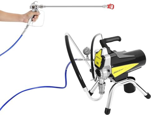 SABUIDDS Airless Farbsprühsystem 1800W Farbspritzpistole mit 8m Schlauch für Ölfarben, Latexfarben, Lacken, Grundierungen und Holzfarben, zür DIY-Malprojekte im Außen- und Innenbereich von Häusern