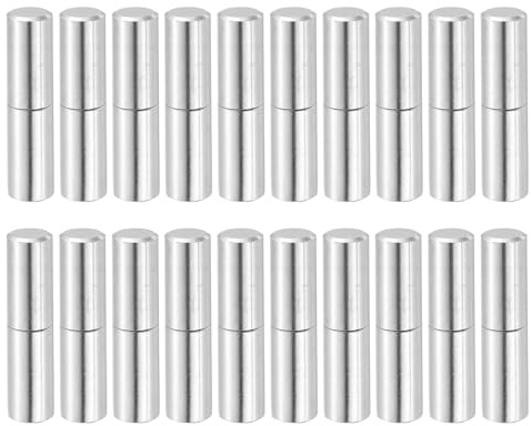QUARKZMAN 20Pcs 2 x 1/2 (LxD) Bisagras De Barril Desmontables Soldables De Acero Inoxidable Para Puerta Batiente De Reja Metalica, Cuesta De Remolque, Plateado