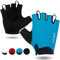 Eco-daily Fahrradhandschuhe Halbfinger Herren Damen,Sommer Fahrrad Handschuh Kurz with Gepolstert Atmungsaktive Radsporthandschuhe für Mountainbike & Rennrad（L,Blau