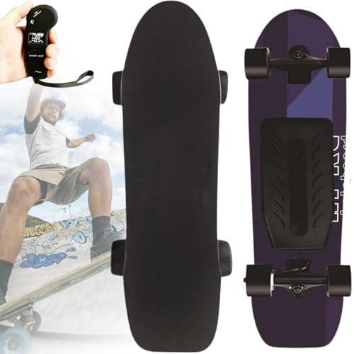 ZXSYYDS Elektro-Skateboard, 8-lagiges Ahorn-Longboard, kabellose Fernbedienung, Geschwindigkeiten einstellbar, 150 kg Tragkraft, 5800-mAh-Akku,C