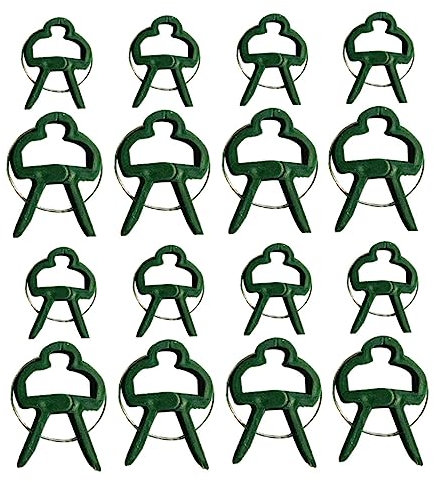 ibasenice 40 Pezzi Morsetto di Sostegno della pianta Clip Strumento di Giardinaggio Morsetto di Sostegno del Fiore plastica Green
