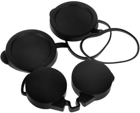 3 Stück Gummi Objektivkappen für Fernglas und Teleskop 50mm | Silikon und Gummi, 44mm Okularschutz mit Flexiblem Ring, Schwarz für Lagerung und Reisen