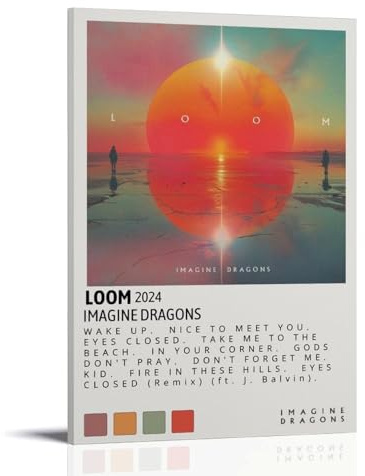 FQHTCUXPC Imagine Dragons Loom Poster Leinwand Ölgemälde Leinwand Kunst Poster Zuhause Hängende Malerei Bar Kunst Innenwanddekoration Posterrahmen-Stil 20 x 30 cm