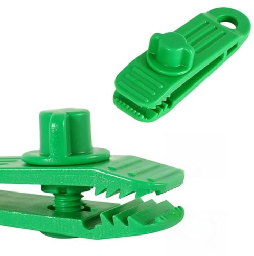 Gettimore Lot de 20 clips de bâche robustes pour une utilisation en extérieur, pinces en plastique durable avec force de traction de 70 kg, design de bouche crocodile pour tentes de camping, stores de