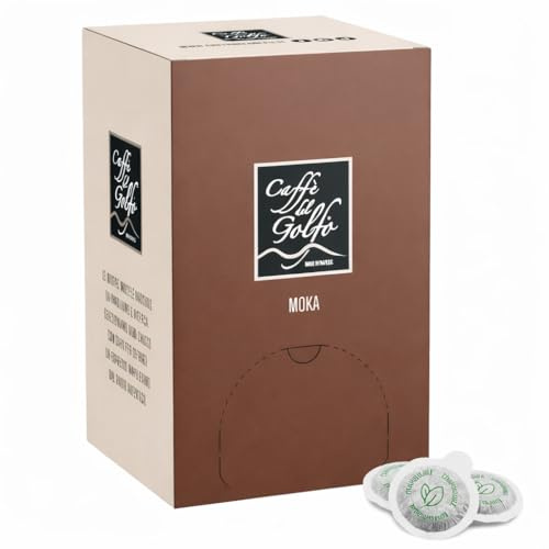 Caffè del Golfo Cialde ESE Compostabili – Miscela Moka Corposa e Decisa – Espresso Stile Napoletano (50 CIALDE)