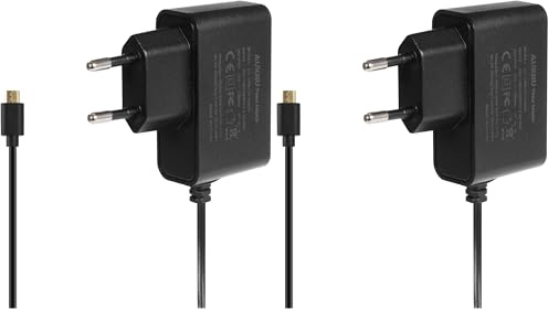 Aukru Micro USB 5V 3A Cargador Fuente alimentación para Raspberry Pi 3, Pi 2 Modelo b y Modelo B+ (B Plus),Banana pi (Paquete de 2)