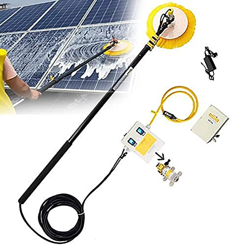 DRFGNF Solar Panel Cleaning Rotating Brush Cleaning Equipment,Outdoor Cleaning Tools Window Cleaners,Electric Photovoltaic Panel Cleaners,Special Roof Water Brushes (5.5m)