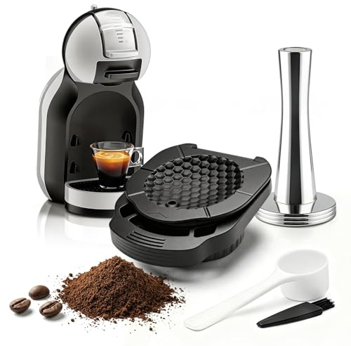 FOVNOT Adaptateur pour Capsules Réutilisables Dolce Gusto, Convertisseur de Capsules de Café Rechargeables, Permet Le Remplissage avec du Café en Poudre, Compatible avec Les Modèles Piccolo XS