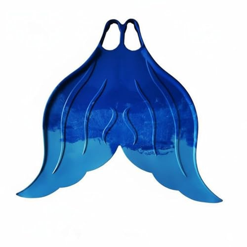 SZLIFE Monofin Nuoto Monopinna Sirena Silicone Grandi Movimento Sinuoso Aiuto Allenamento Adatta Piscina Foto Sottacqua Giochi Mare , Blu Fantasia , 36-37
