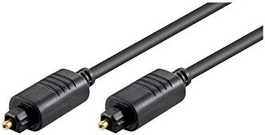 Goobay 50565 Cavo a Fibra Ottica, Nero, 5mm Diametro, 2m Lunghezza del Cavo