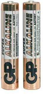 Alkaline Battery, AAAA x 2, 1.5V