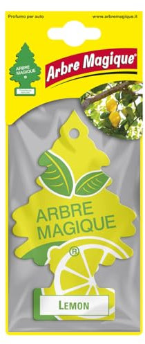 Arbre Magique Mono, Profumatore Auto, Fragranza Limone, Profumazione Fresca e Fruttata, Durata fino a 7 Settimane, Made in Italy, Confezione da 1 Pezzo