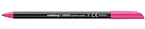 edding Marker Spitze Faser 1200 pink N.9 – Tintenroller 0.5 mm (10 Stück)