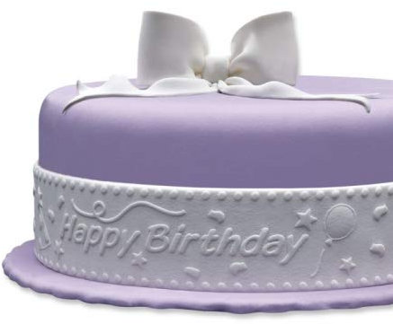 Coximus Backen und Mehr Gebrauchsfertige Fondantschneide Happy Birthday, 1,25 Meter Länge