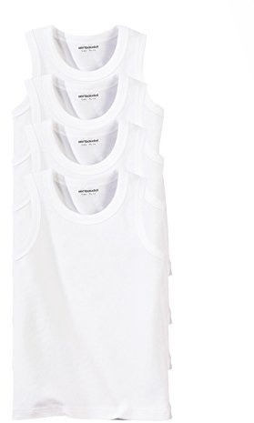 Vertbaudet Happy Price 4er-Pack Trägershirts für Kinder weiß 128
