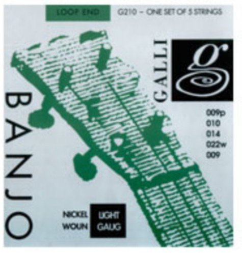 CUERDAS BANJO - Galli (G210) (Juego Completo 5 Cuerdas)