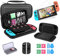 Bestico Tasche Kompatibel mit Nintendo Switch, 5 in 1 Zubehör für Nintendo Switch Harte Tragetasche Hülle Case für die Nintendo Switch Mit Game Card Hülle, 2x Displayschutzfolie, Joy-Con Tasche