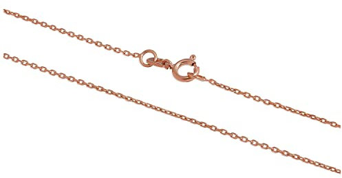 jewellerybox 9ct Rose Gold Faceted Trace Chain 20 Inches