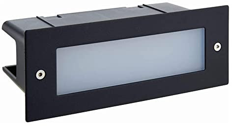 National Lighting Brick Lights Outdoor - LED Plain Brick Light Recessed - Outdoor Garden Pathway - IP44 Rated - Integrated Lamp Cool White 4000K 200 Lumens