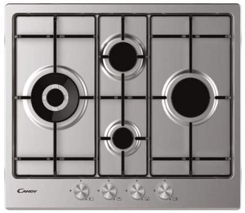 Candy CHW6D4WPX - Piano Cottura N° 4 Fuochi, Tipologia a Gas, da 60 cm