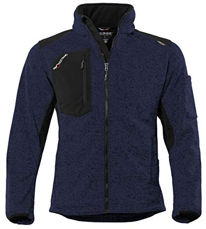 Qualitex Strick-Fleecejacke Unisex; gefütterte, wärmende Workwear Winterjacke für Herren und Damen; warme Arbeitsjacke