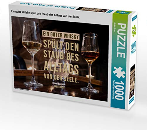 CALVENDO Puzzle EIN guter Whisky spült den Staub des Alltags von der Seele. 1000 Teile Lege-Größe 64 x 48 cm Foto-Puzzle Bild von Anke Grau