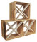 CHICCIE 3 Set Weinregal Wino aus Holz - Geflammt Weiß X Regal Holzkiste