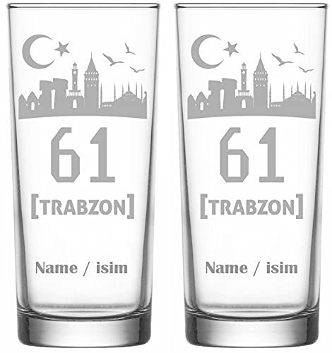 Raki Gläser mit Gravur Glas Bardagi Bardak Rakigläser mit Namen isimli hediye Türkiye Türkei 61 Trabzon