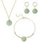 HCMA 925 Silber 3-teiliges Jade Schmuckset Kreis Neckace + Armband + Ohrringe Für Frauen Mädchen Geschenk Handgemachter Schmuck Hochzeit Party Schmuck Set