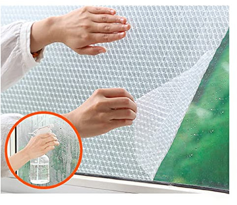 LIJINBO Thermo Cover Fenster-Isolierfolie,Fenster Isolationsfilm 4mm Doppelschicht Blase Film Winter Halten Sie Warme Kalte Widerstand Keine Bohrinstallation (Color : Clear, Size : 1.2x2m)