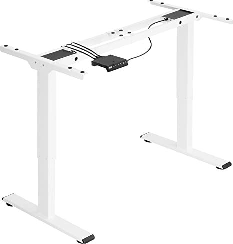 TecTake® Pied de Table de Bureau réglable en Hauteur électrique en Acier Bureau Assis Debout 110-168 x 60 x 70-119 cm Bureau Ergonomique Bureau Ordinateur Pied de Bureau Teletravail Table de Travail