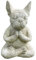 LSLANSOON Bulldogge Buddha-Statue, meditierende Yoga-Hund-Figur, dekoratives Tischplatten-Sammlerstück, für Heimdekoration, Garten, Hof