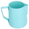 Brocca per Schiuma di Latte da 600ml, Caffè Espresso in Acciaio Inossidabile Strumento Barista Cappuccino Art Tazza caffè Lattiera con Coperchio Making Manico Accessori Baristi (blu)