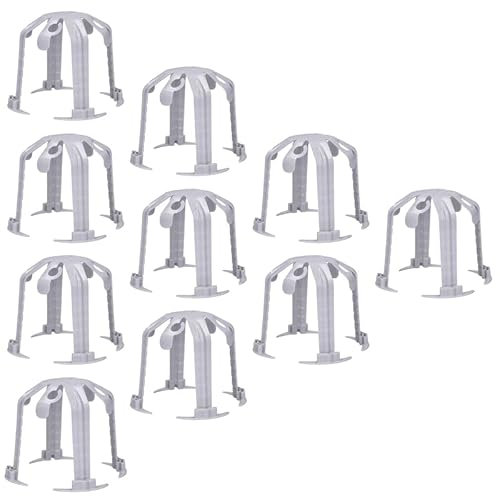Kaiser Abstandhalter 9310-10 LED-Einbaustrahler Halogen 68-80mm Einbautiefe 40-100mm Hitzeschutz Hohldecke Spots 4 Standbeine werkzeuglos Grau 10 Stück