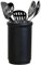 Olly & Rose Provence - Soporte de cerámica endurecida para utensilios de cocina y baño (18 cm), color negro mate