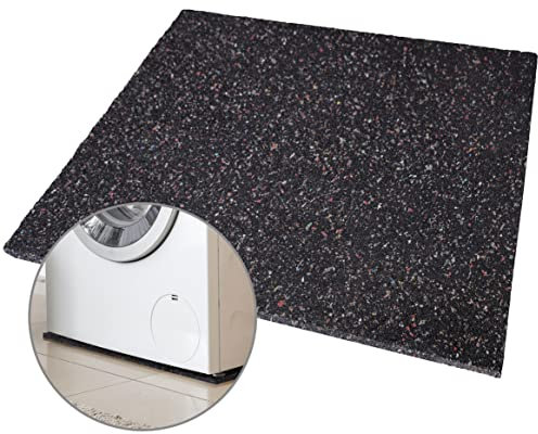 Anti-Vibrationsmatte für Waschmaschine - 125x100 cm bei 10 mm Stärke - Antivibrationsmatte als Unterlage Haushalts-Geräte, Trockner etc. Dämmmatte aus recyceltem Gummigranulat