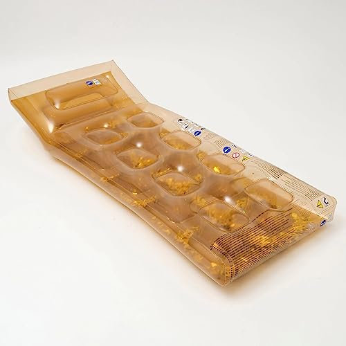 Sunnylife - Aufblasbare Schwimmmatratze Retro Lie-On - Disco Gold