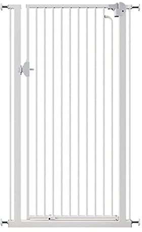 DREANNI Pet Safety Gate Gate Gate Auto Close ， Pet Gate Metall 120 cm Extra Groß ， Für Hunde Katzen Für Türstraße Flur Flur White Haustier Vorräte/Width 82-86Cm