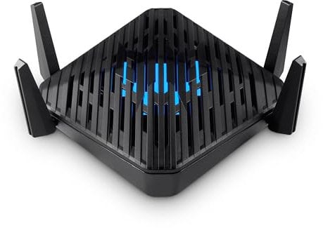 Acer Predator Connect W6d Wi-Fi 6 Router Wifi, Router Wifi 6 Dual Band, Processore Quad Core 2 GHz ARM Cortex, Porta Ethernet 2.5Gbps, 4 Porte Ethernet 1 Gbps, 4 x Antenna Esterna, USB 3.0 Type A