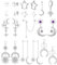 Kakonia 11Paar Stern Mond Ohrringe für Damen Ohrringe Sterne Gold Ohrstecker Silber Edelstahl Star Earrings Helix Knorpel Piercings Ohrringes Hypoallergene Sonne Hängend Kette Creolen Set Damen