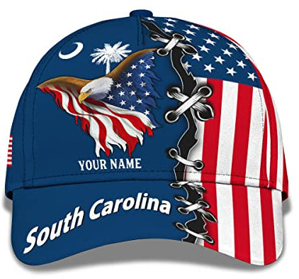 934 Freizeit Basecap Flagge Der Weißkopfseeadler-Nation des Staates South Carolina, Amerika Basecap Sport Baseball Cap Original Baseballmütze Für Herren, Damen, Running