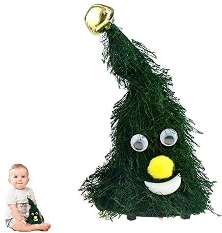 Aizuoni Singender Weihnachtsbaum,Elektrische Schaukel Bewegliche Weihnachtsmütze Tree Swinging Christbaum Elektrischer Tannenbaum Für Weihnachtsdekoration