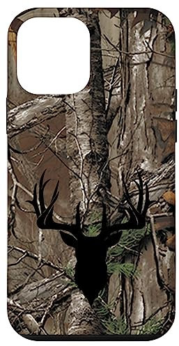 Hülle für iPhone 12 mini Hirsch Jagd Schwarz Braun Baum Camo Camouflage