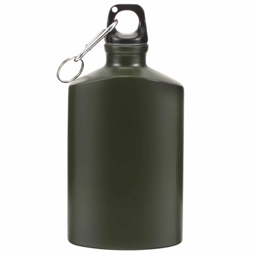 Happyyami Borraccia Portatile 500ml Bottiglia Per Acqua Resistente All'Usura Per Escursionismo e Campeggio Con Gancio Tonalità Casuale